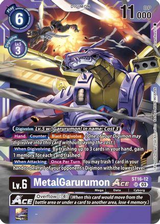 MetalGarurumon ACE (Box Topper) - Versus Royal Knights - Super Rare - ST16-12