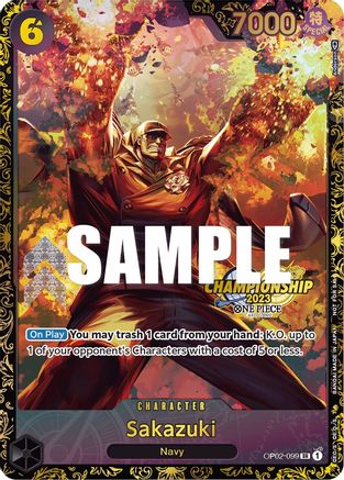Sakazuki (Championship 2023) - One Piece Promotion Cards - PR - OP02-099