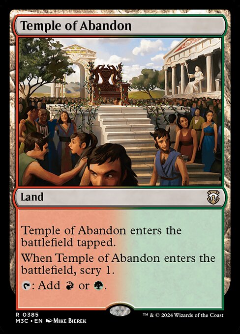 Temple of Abandon (Ripple Foil) - Commander: Modern Horizons 3 - R - 385