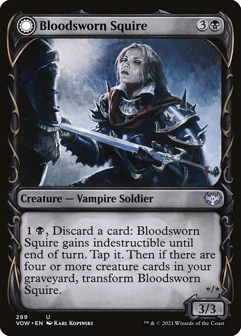 Bloodsworn Squire (Showcase) - Innistrad: Crimson Vow - U - 289