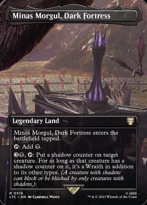 Minas Morgul, Dark Fortress (Borderless) - Commander: The Lord of the Rings: Tales of Middle-earth - R - 514