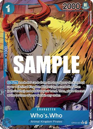 Who's.Who (Alternate Art) - Kingdoms of Intrigue - R - OP04-051