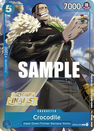 Crocodile (Online Regional 2023) [Finalist] - One Piece Promotion Cards - PR - OP02-053
