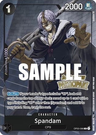 Spandam (Online Regional 2023) [Participant] - One Piece Promotion Cards - PR - OP03-086