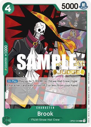 Brook (Judge Pack Vol. 2) - One Piece Promotion Cards - PR - OP02-040