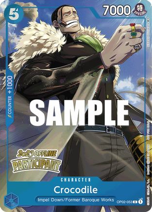 Crocodile (Offline Regional 2023) [Participant] - One Piece Promotion Cards - PR - OP02-053