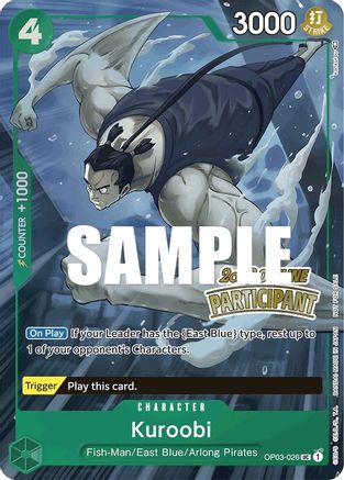 Kuroobi (Offline Regional 2023) [Participant] - One Piece Promotion Cards - PR - OP03-026