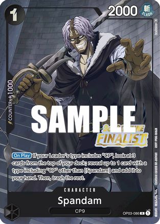 Spandam (Offline Regional 2023) [Finalist] - One Piece Promotion Cards - PR - OP03-086