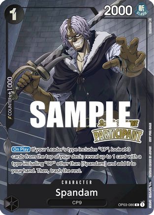 Spandam (Offline Regional 2023) [Participant] - One Piece Promotion Cards - PR - OP03-086