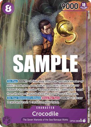 Crocodile (060) (Alternate Art) - Kingdoms of Intrigue - SR - OP04-060