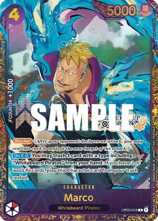 Marco (Treasure Cup) - One Piece Promotion Cards - R - OP02-018