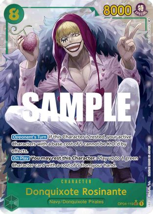 Donquixote Rosinante (Alternate Art) - Kingdoms of Intrigue - SEC - OP04-119