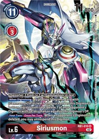 Siriusmon (Textured Alternate Art) - Resurgence Booster - Super Rare - RB1-010 SR