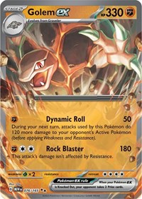 Golem ex - 076/165 - SV: Scarlet & Violet 151 - Double Rare - 076/165