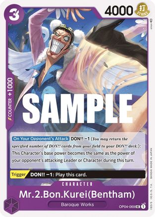 Mr.2.Bon.Kurei (Bentham) - Kingdoms of Intrigue - UC - OP04-069
