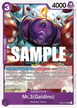 Mr.3 (Galdino) - Kingdoms of Intrigue - UC - OP04-070