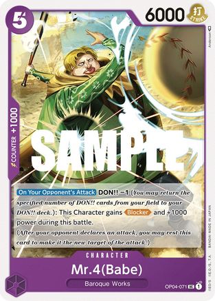 Mr.4 (Babe) - Kingdoms of Intrigue - UC - OP04-071