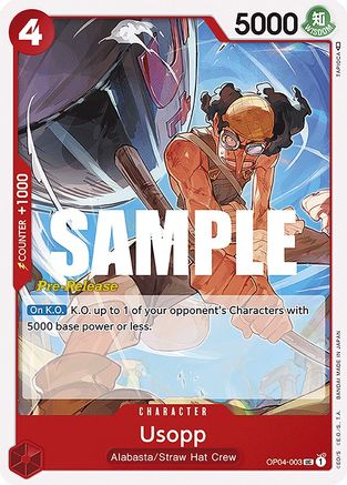 Usopp - Kingdoms of Intrigue Pre-Release Cards - UC - OP04-003