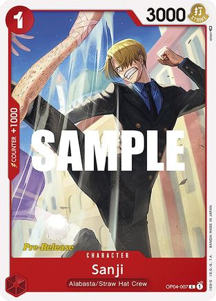 Sanji (007) - Kingdoms of Intrigue Pre-Release Cards - C - OP04-007