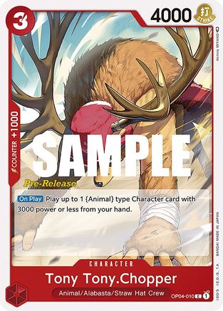 Tony Tony.Chopper - Kingdoms of Intrigue Pre-Release Cards - C - OP04-010