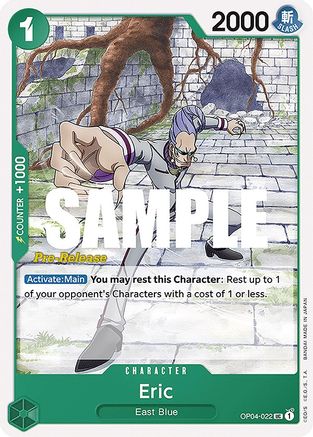 Eric - Kingdoms of Intrigue Pre-Release Cards - UC - OP04-022