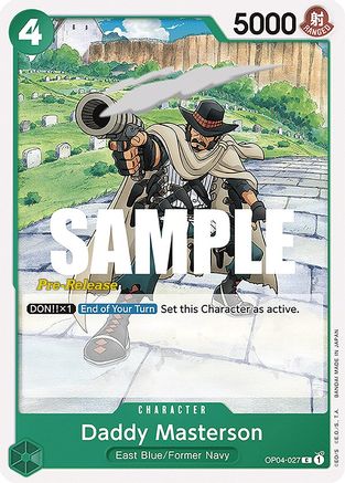 Daddy Masterson - Kingdoms of Intrigue Pre-Release Cards - C - OP04-027