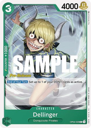 Dellinger - Kingdoms of Intrigue Pre-Release Cards - C - OP04-029