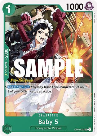 Baby 5 - Kingdoms of Intrigue Pre-Release Cards - UC - OP04-032