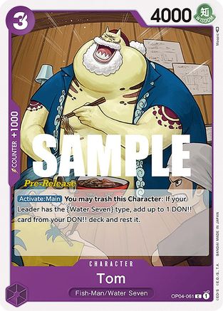 Tom - Kingdoms of Intrigue Pre-Release Cards - C - OP04-061