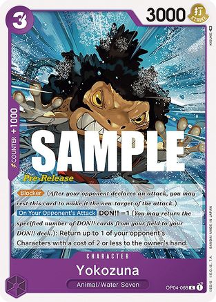 Yokozuna - Kingdoms of Intrigue Pre-Release Cards - C - OP04-068