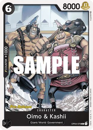 Oimo & Kashii - Kingdoms of Intrigue Pre-Release Cards - C - OP04-078