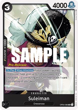 Suleiman - Kingdoms of Intrigue Pre-Release Cards - UC - OP04-085