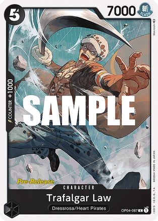 Trafalgar Law - Kingdoms of Intrigue Pre-Release Cards - C - OP04-087