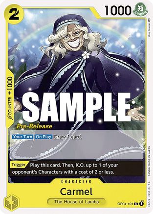 Carmel - Kingdoms of Intrigue Pre-Release Cards - C - OP04-101