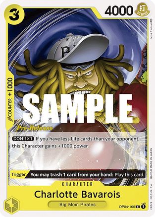 Charlotte Bavarois - Kingdoms of Intrigue Pre-Release Cards - C - OP04-106