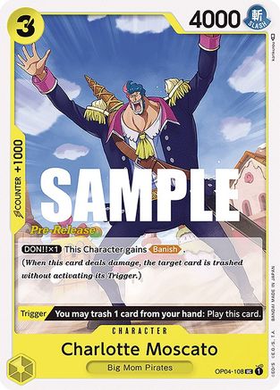 Charlotte Moscato - Kingdoms of Intrigue Pre-Release Cards - UC - OP04-108