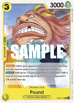 Pound - Kingdoms of Intrigue Pre-Release Cards - C - OP04-110