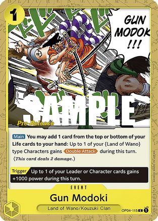 Gun Modoki - Kingdoms of Intrigue Pre-Release Cards - C - OP04-115