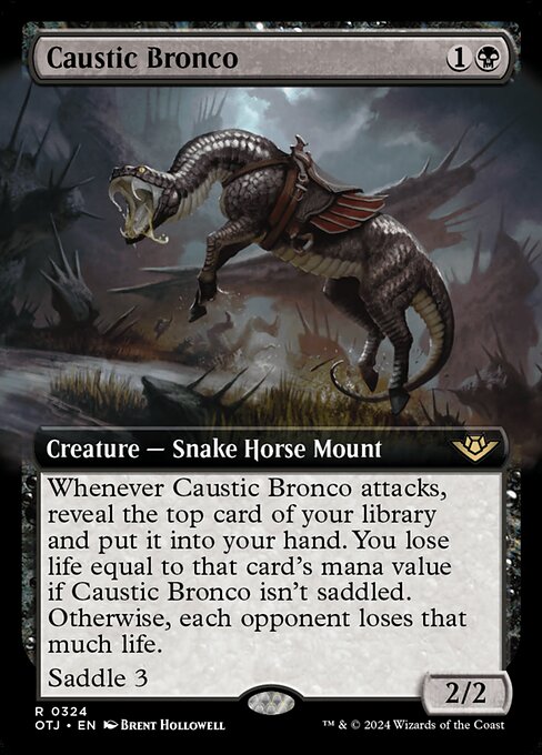 Caustic Bronco (Extended Art) - Outlaws of Thunder Junction - R - 324