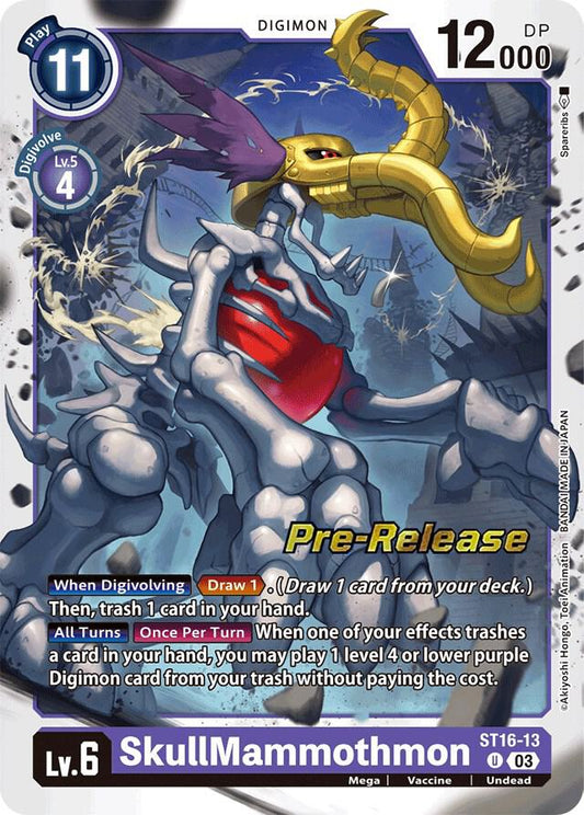 SkullMammothmon - Starter Deck 16: Wolf of Friendship Pre-Release Cards - Uncommon - ST16-13 U