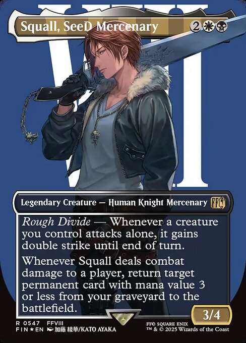 Squall, SeeD Mercenary (Borderless) (Surge Foil) - FINAL FANTASY - R - 547