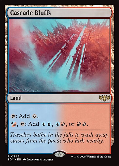 Cascade Bluffs - Commander: Tarkir: Dragonstorm - R - 345