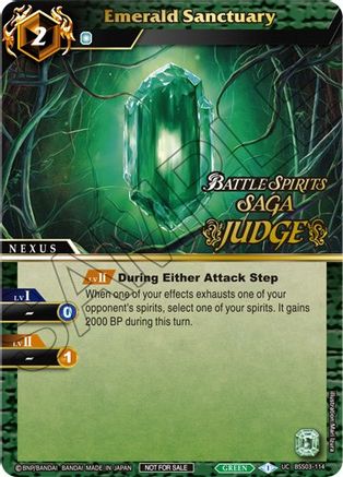 Emerald Sanctuary (Judge Pack Vol. 3) - Launch & Event Promos - Uncommon - BSS03-114