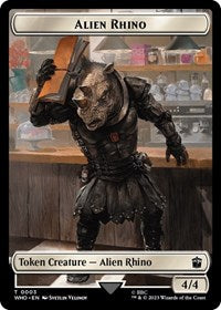 Alien Rhino // Cyberman Double-Sided Token - Universes Beyond: Doctor Who - T - 3 // 24