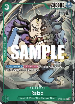 Raizo (CS 2023 Event Pack) - One Piece Promotion Cards - UC - OP01-052