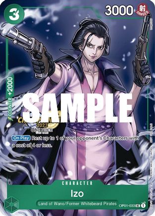Izo (CS 2023 Celebration Pack) - One Piece Promotion Cards - UC - OP01-033