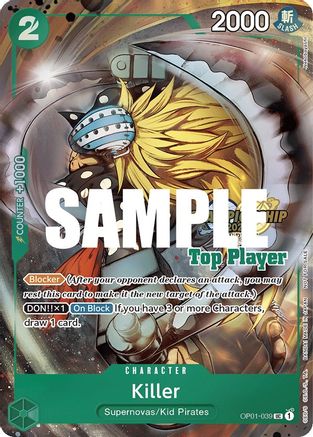 Killer (CS 2023 Top Players Pack) - One Piece Promotion Cards - UC - OP01-039