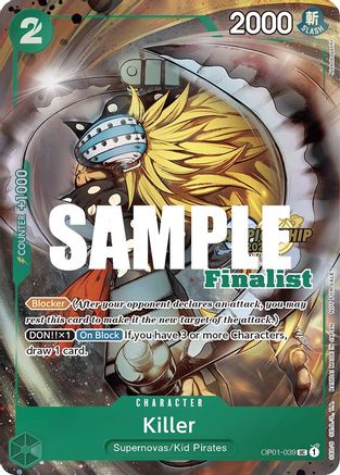 Killer (CS 2023 Top Players Pack) [Finalist] - One Piece Promotion Cards - UC - OP01-039