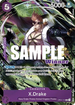 X.Drake (CS 2023 Top Players Pack) [Winner] - One Piece Promotion Cards - R - OP01-114