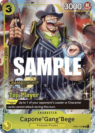 Capone"Gang"Bege (CS 2023 Top Players Pack) - One Piece Promotion Cards - R - OP04-100
